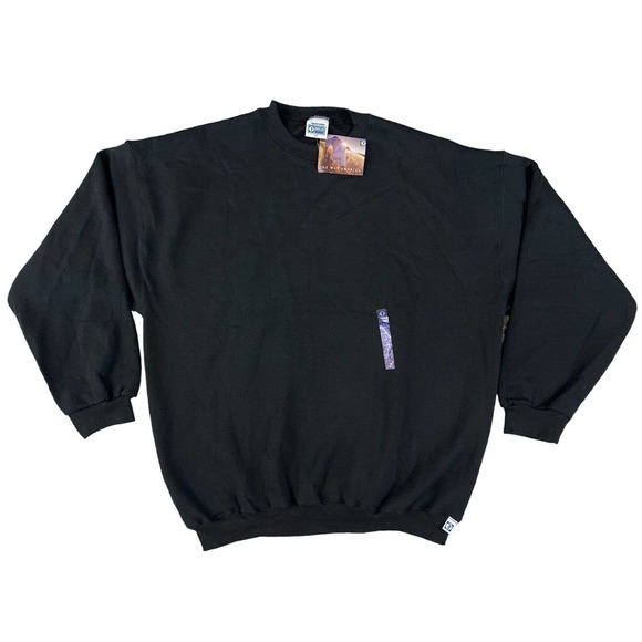NWT Discus Athletic VTG Black‎ Long Sleeve Crewneck Size 2XL - Picture 1 of 7